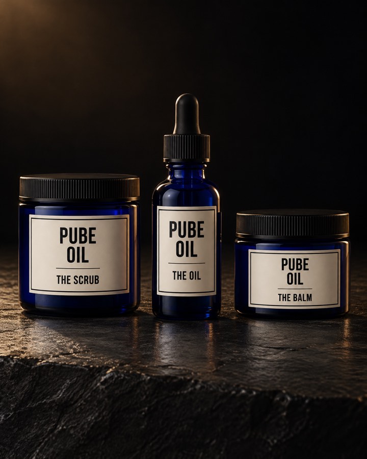 PubeOil The Regime: The Scrub, The Oil and The Balm together
